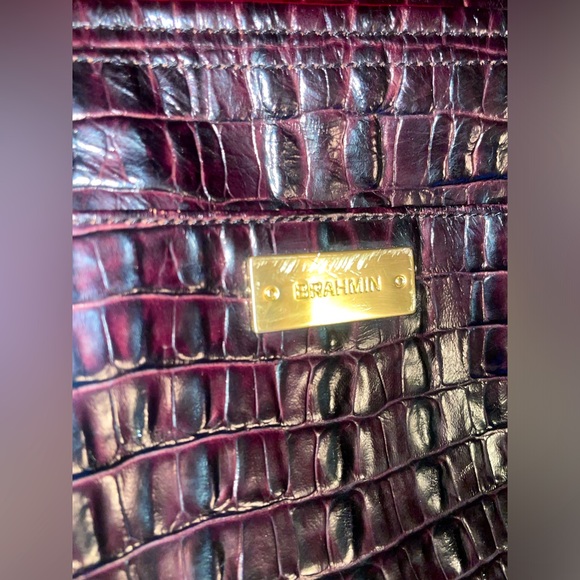 Brahmin Alligator embossed large tote shoulder bag - Picture 8 of 10